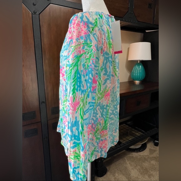 LILLY PULITZER Womens Blouse SIZE M NWT New STUNNING 889069 634353 Coral Bay WOW - Picture 4 of 12